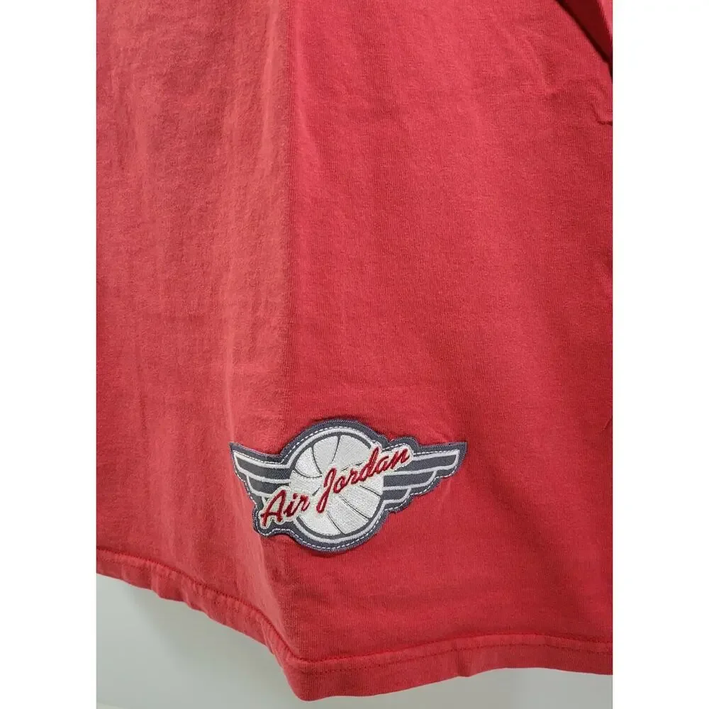 Vintage Men's Air Jordan 23 Red Cotton T-Shirt XL